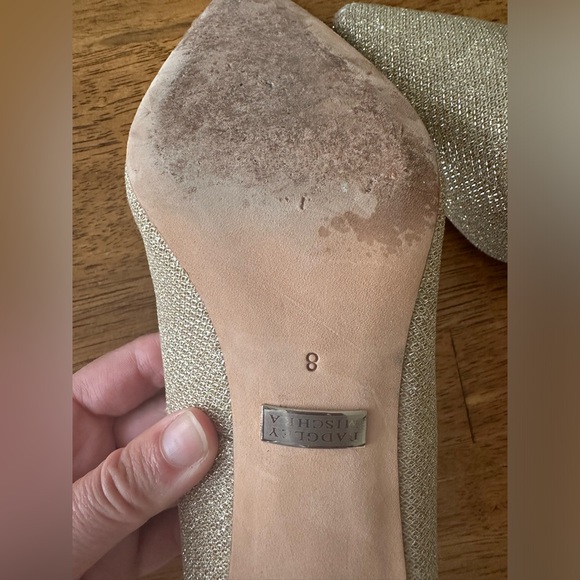 Badgley Mischka gold sparkly heels, size 8 - Picture 3 of 7